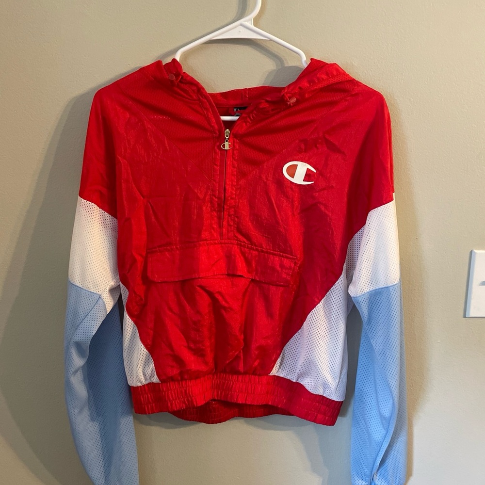 Champion ‎ Jacket Womens Y2K Half-Zip Vintage Windbreaker, Small